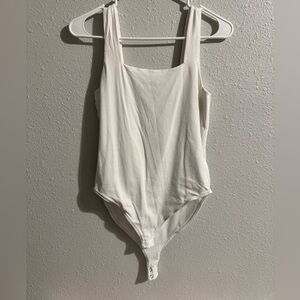 White Old Navy square neck bodysuit